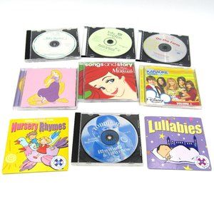 Lot of 9 Kids Toddler CDs Baby Einstein,Disney Tangled/Little Mermaid, Lullabies